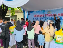 Ribuan Kilogram Beras Ludes Terjual Melalui Program Gerakan Pangan Murah, Ditreskrimsus Polda Kalsel.