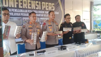 Ungkap sindikat rokok ilegal ditpolairud polda kalsel selamatkan ratusan juta kerugian negara