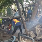 Pengerjaan perbaikan pipa PVC 630 di Jalan Soetoyo. S