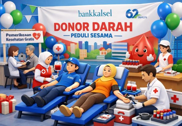 Bank Kalsel Gelar Donor Darah Sambut HUT ke-62, Sediakan Layanan Kesehatan Gratis