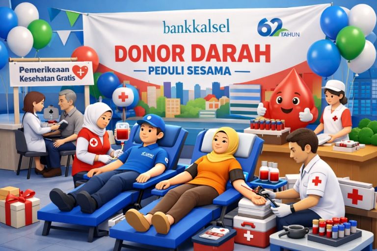 Bank Kalsel Gelar Donor Darah Sambut HUT ke-62, Sediakan Layanan Kesehatan Gratis
