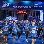 Aksel fun night run 5K finish