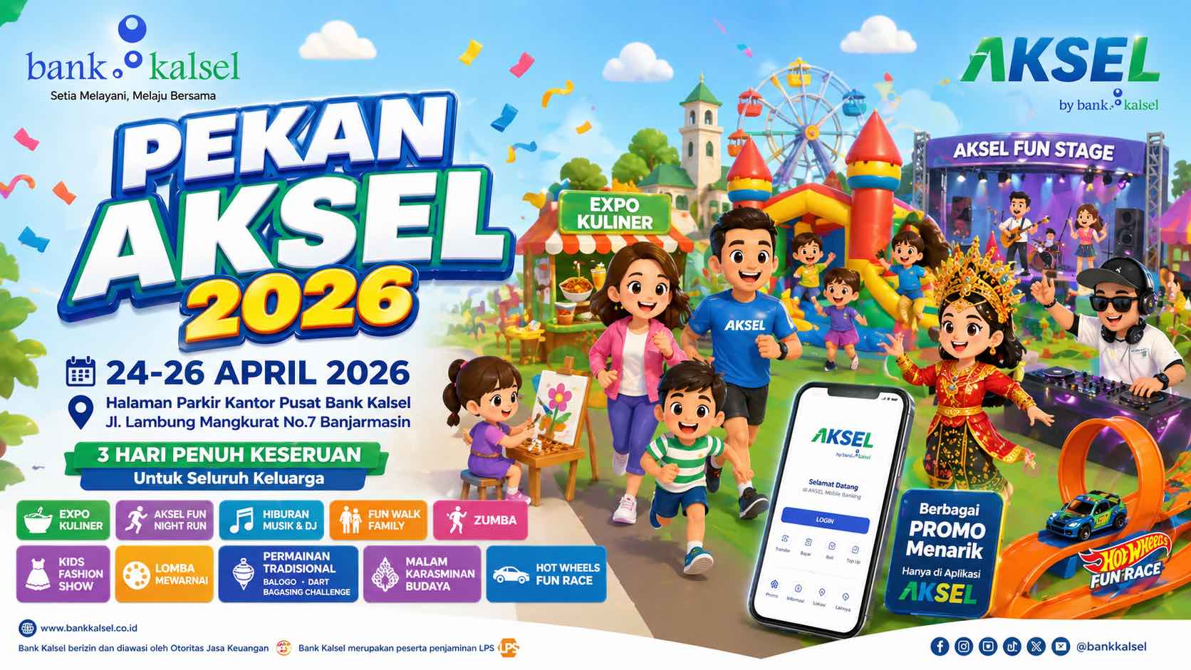 Pekan AKSEL 2026 di Banjarmasin, Suguhkan Hiburan Keluarga hingga Edukasi Digital